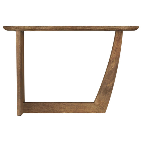 Fletcher Brown Oval Solid Mango Wood Entryway Console Table from Coaster - Luna Furniture