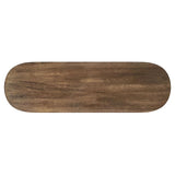 Fletcher Brown Oval Solid Mango Wood Entryway Console Table from Coaster - Luna Furniture