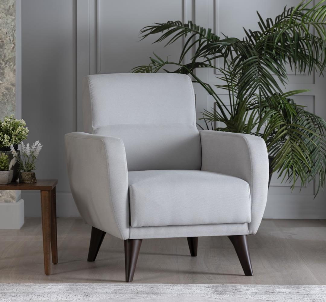 Flexy Zigana Light Gray Chair In A Box with Storage from Bellona - Luna Furniture