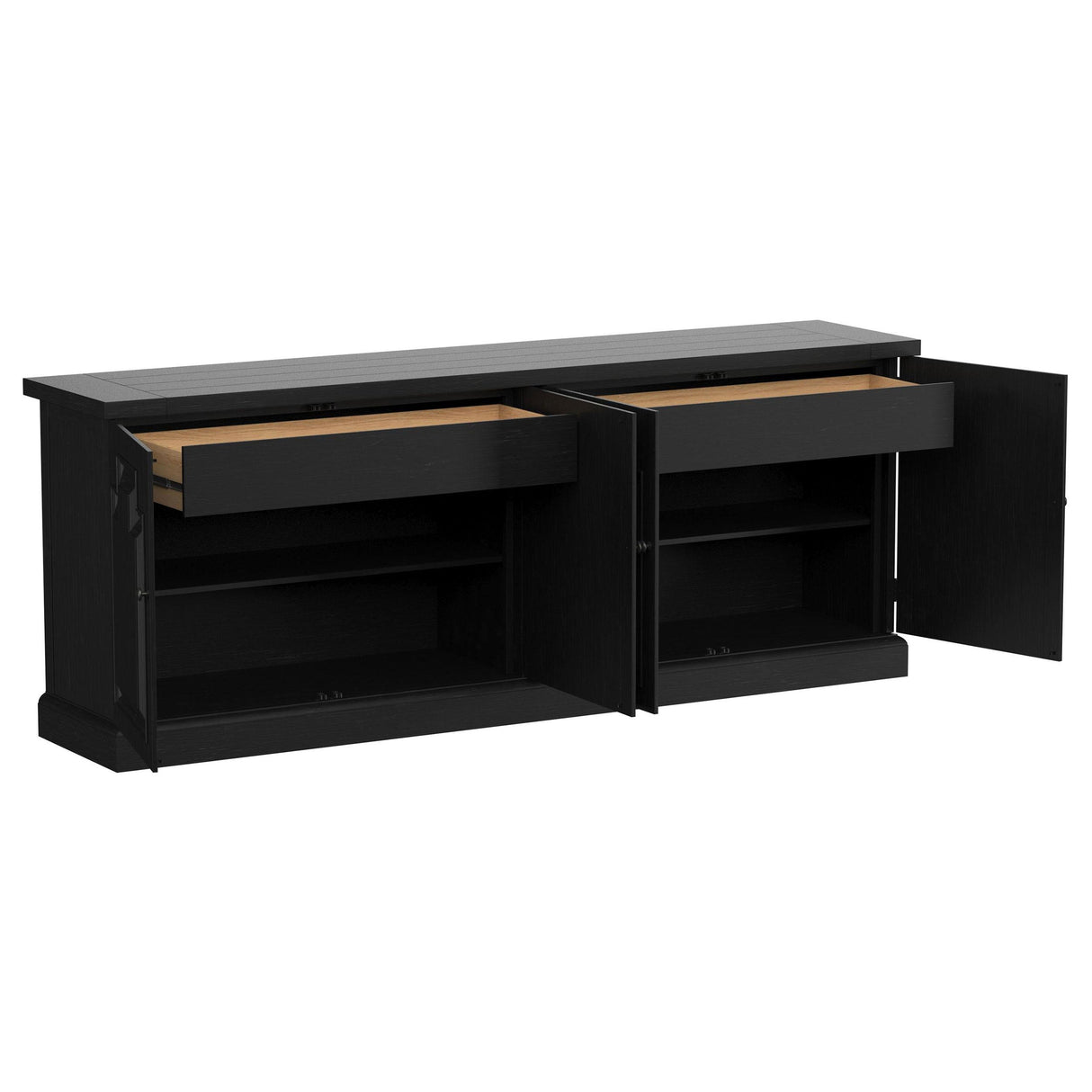 Florence Antique Black 4-Door Dining Sideboard Buffet Cabinet from Coaster - Luna Furniture