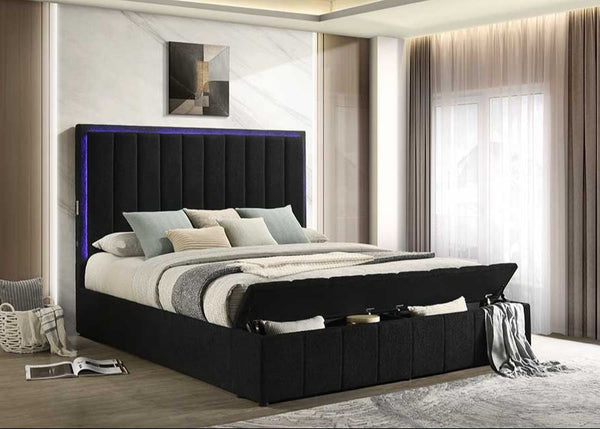 Florence Black King Platform Bed