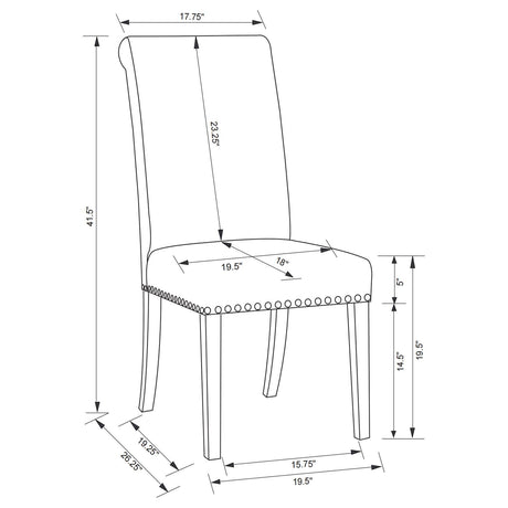 Florence Rustic Smoke and Beige 7-Piece Round Dining Set from Coaster - Luna Furniture