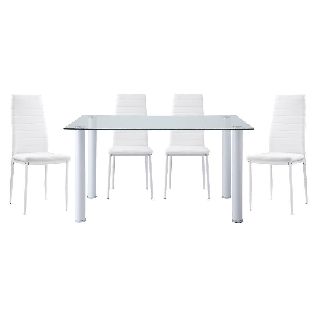 Florian White 5-Piece Dining Set from Homelegance - Luna Furniture