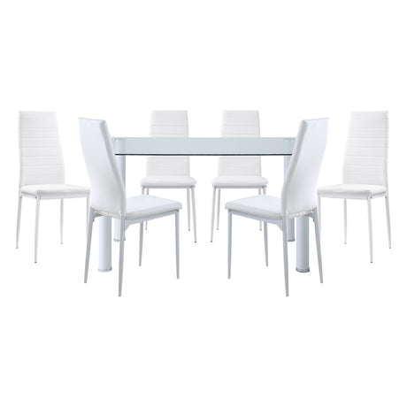 Florian White 7-Piece Dining Set from Homelegance - Luna Furniture