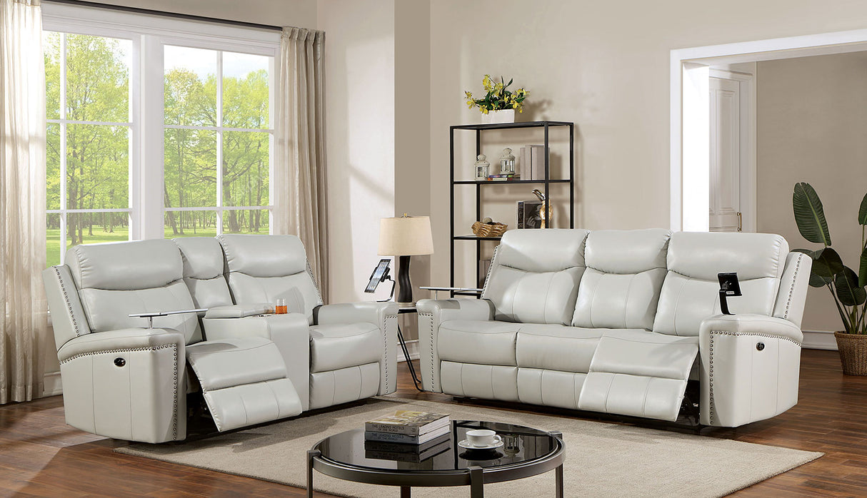 Florine Light Gray Power Sofa from Furniture of America - Luna Furniture