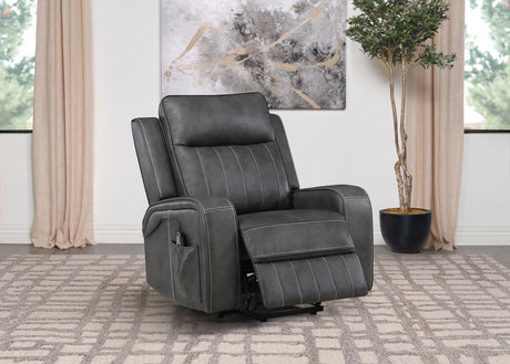 Foley Gray Upholstered Power Lift Recliner Chair from Coaster - Luna Furniture