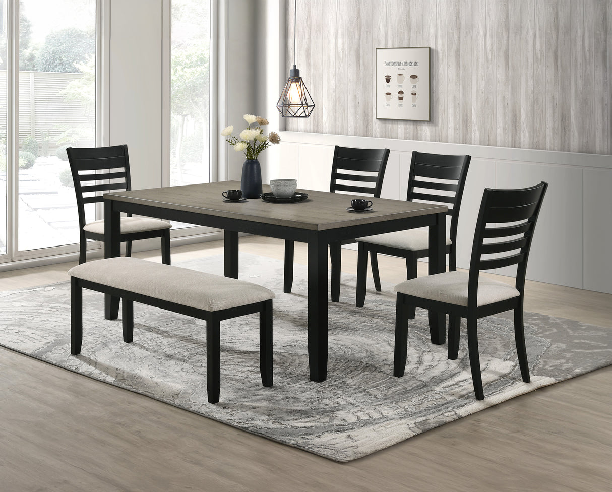 Folio Black/Neutral Dining Set from Crown Mark - Luna Furniture