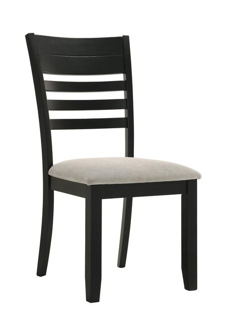 Folio Black/Neutral Dining Side Chair, Set of 2 from Crown Mark - Luna Furniture
