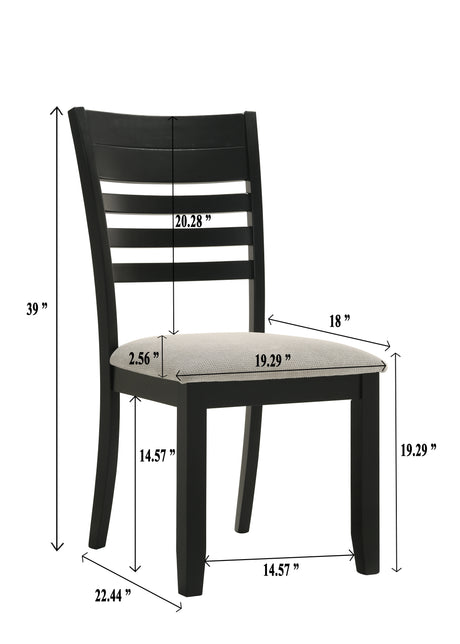 Folio Black/Neutral Dining Set from Crown Mark - Luna Furniture