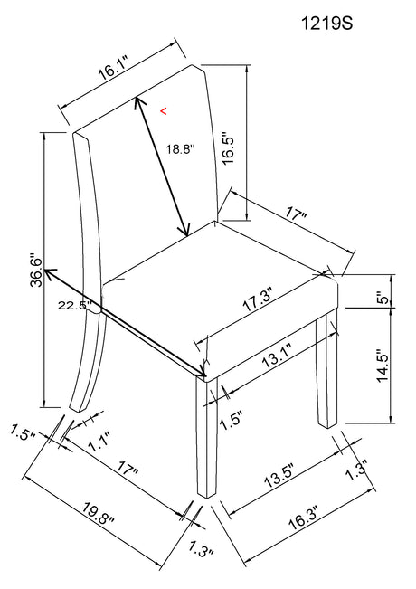 Forana Beige Dining Chair, Set of 4 from Crown Mark - Luna Furniture
