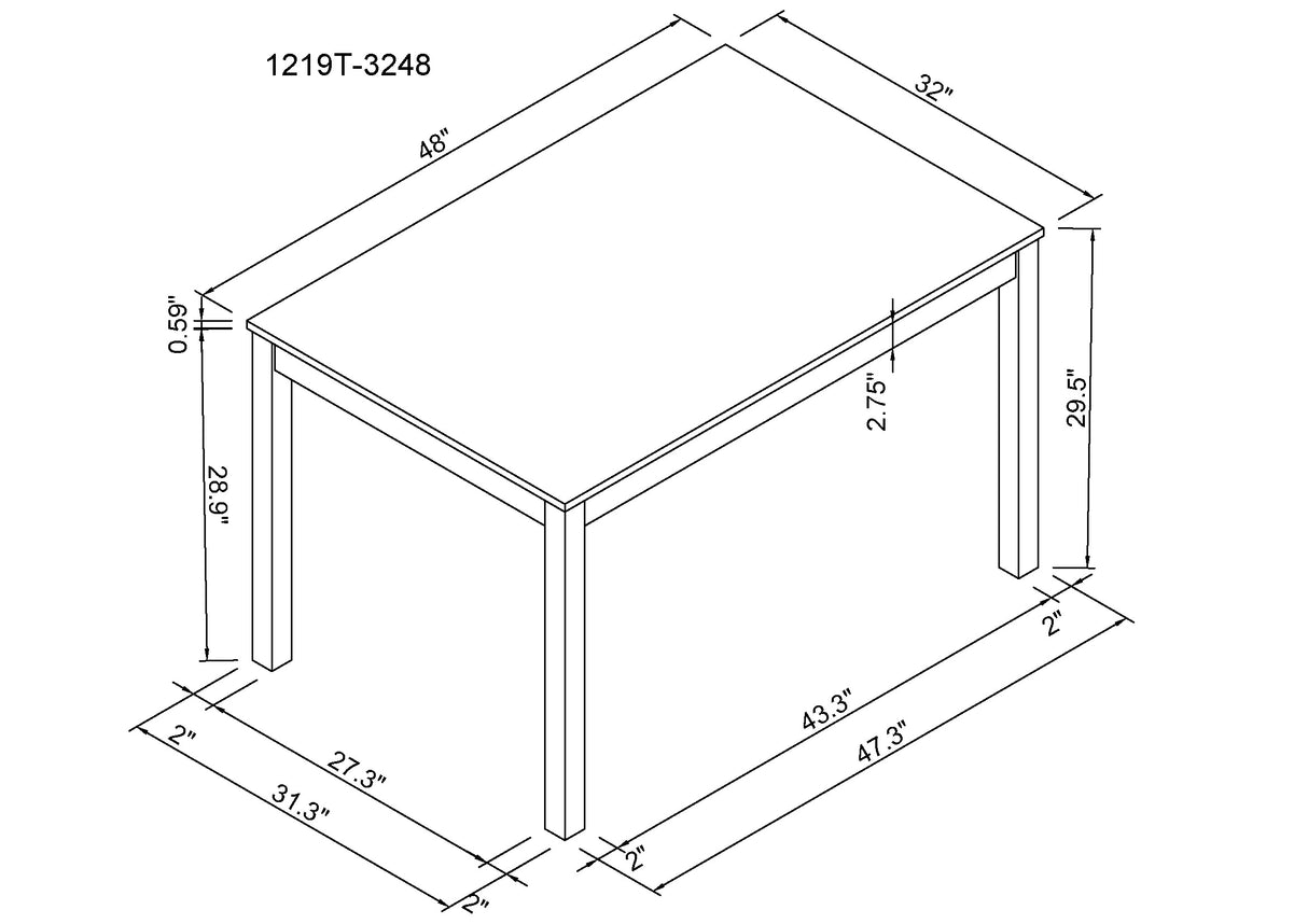 Forana Black/Brown Dining Table from Crown Mark - Luna Furniture