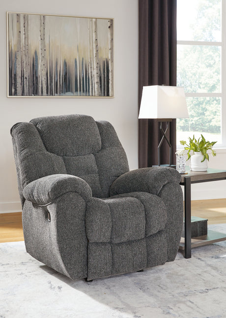 Foreside Charcoal Recliner from Ashley - Luna Furniture
