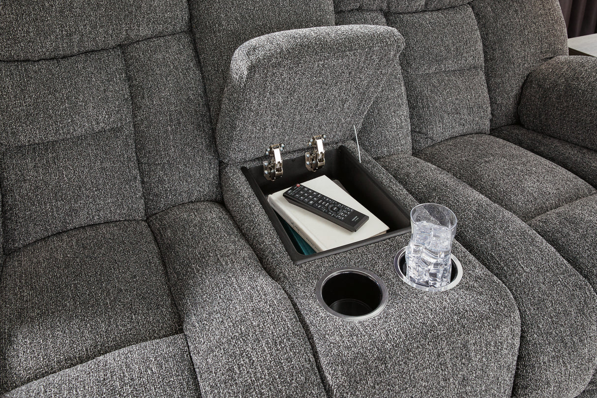 Foreside Charcoal Reclining Living Room Set from Ashley Furniture - Luna Furniture