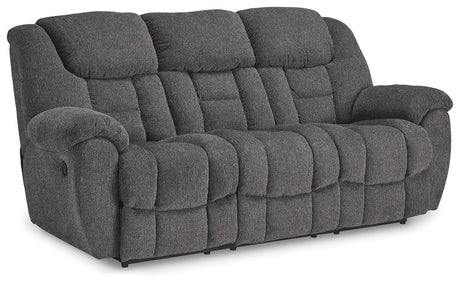 Foreside Charcoal Reclining Sofa from Ashley - Luna Furniture