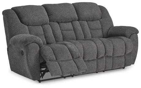 Foreside Charcoal Reclining Sofa from Ashley - Luna Furniture