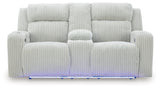 Forest Lake Alloy Power Reclining Loveseat with Console from Ashley - Luna Furniture