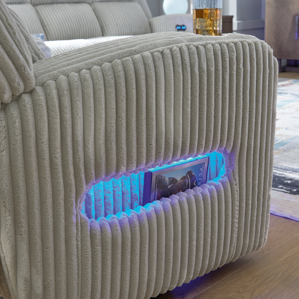 Forest Lake Alloy Power Reclining Loveseat with Console from Ashley - Luna Furniture