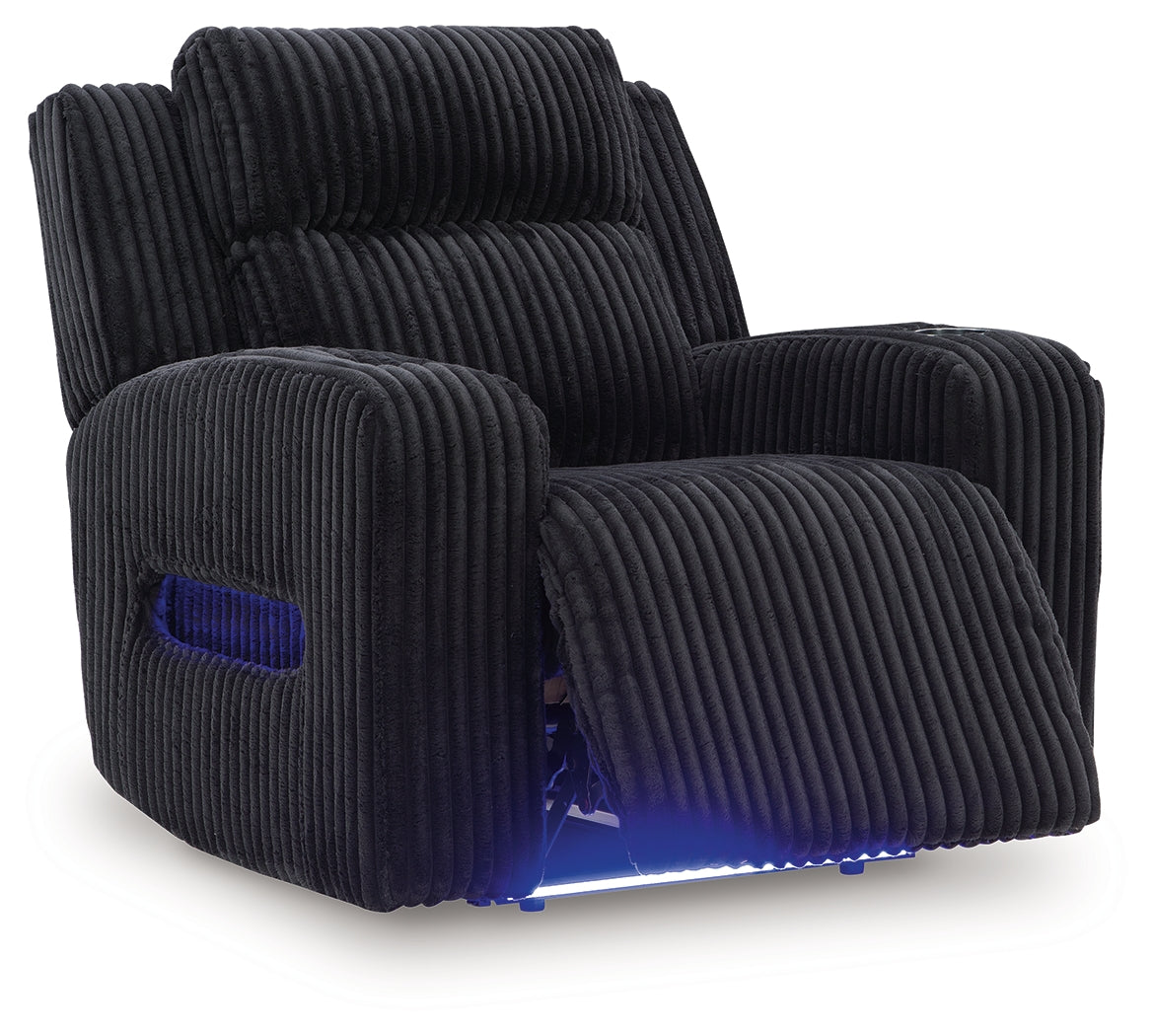 Forest Lake Black Power Recliner from Ashley - Luna Furniture