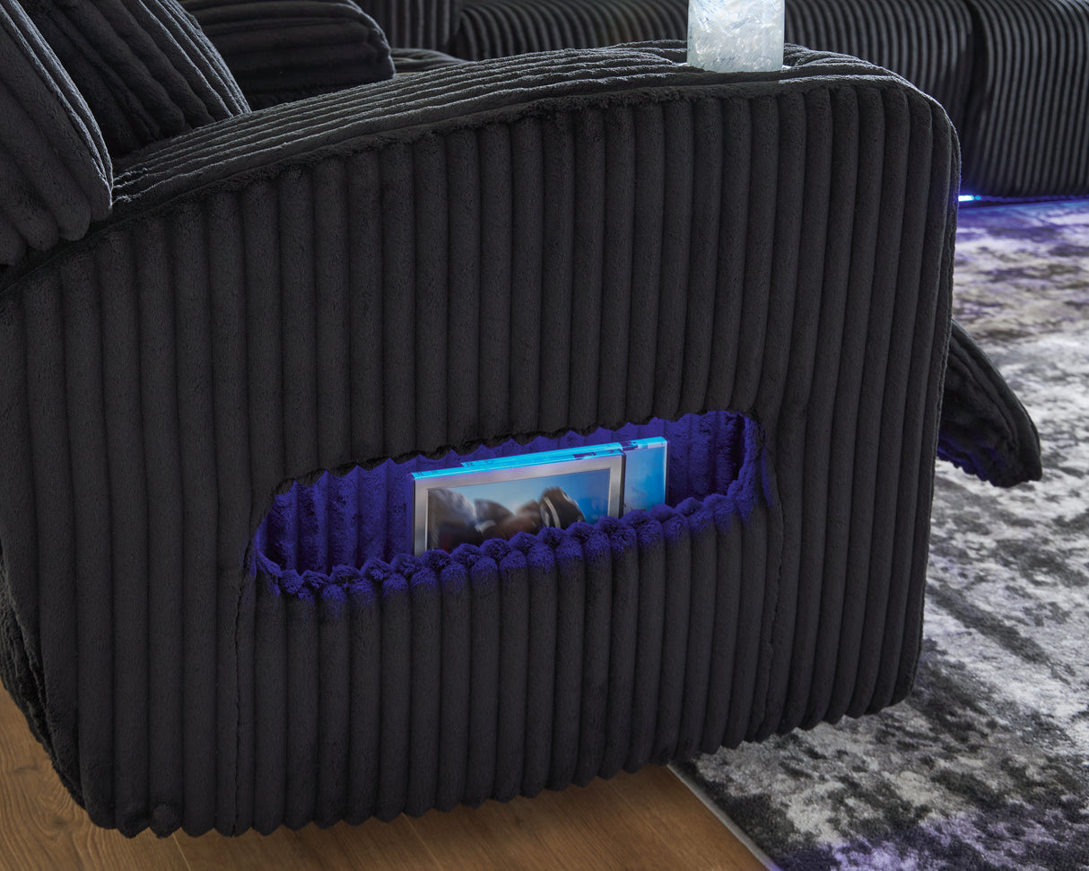 Forest Lake Black Power Recliner from Ashley - Luna Furniture