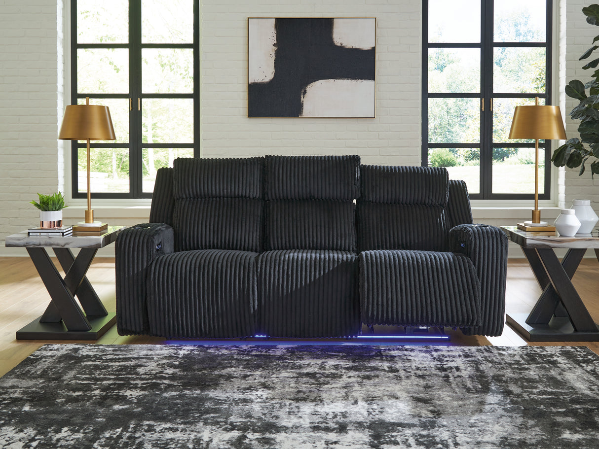 Forest Lake Black Power Reclining Sofa from Ashley - Luna Furniture