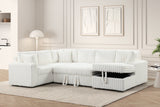 Forever Beige Sectional with Pull-Out Bed from Happy Homes - Luna Furniture