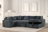 Forever Charcoal Sectional with Pull-Out Bed from Happy Homes - Luna Furniture