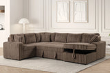 Forever Mocha Sectional with Pull-Out Bed from Happy Homes - Luna Furniture