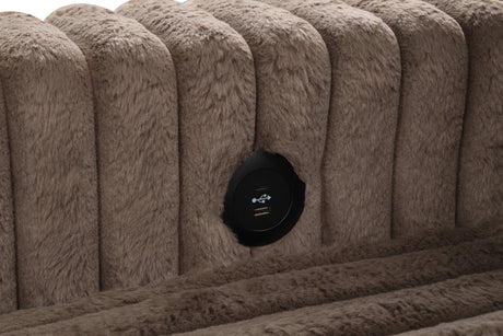 Forever Mocha Sectional with Pull-Out Bed from Happy Homes - Luna Furniture