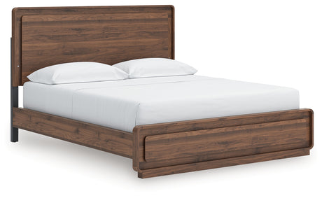 Fortlorn Walnut Brown California King Panel Bed from Ashley - Luna Furniture