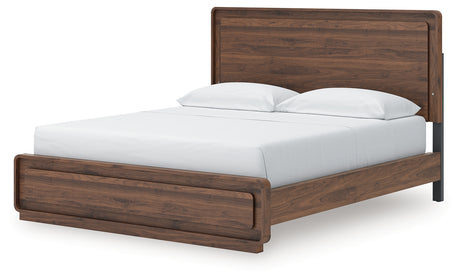 Fortlorn Walnut Brown California King Panel Bed from Ashley - Luna Furniture