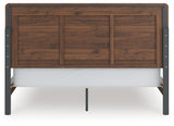 Fortlorn Walnut Brown California King Panel Bed from Ashley Furniture - Luna Furniture