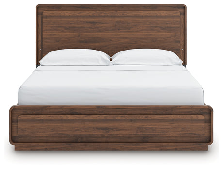 Fortlorn Walnut Brown California King Panel Bed from Ashley - Luna Furniture