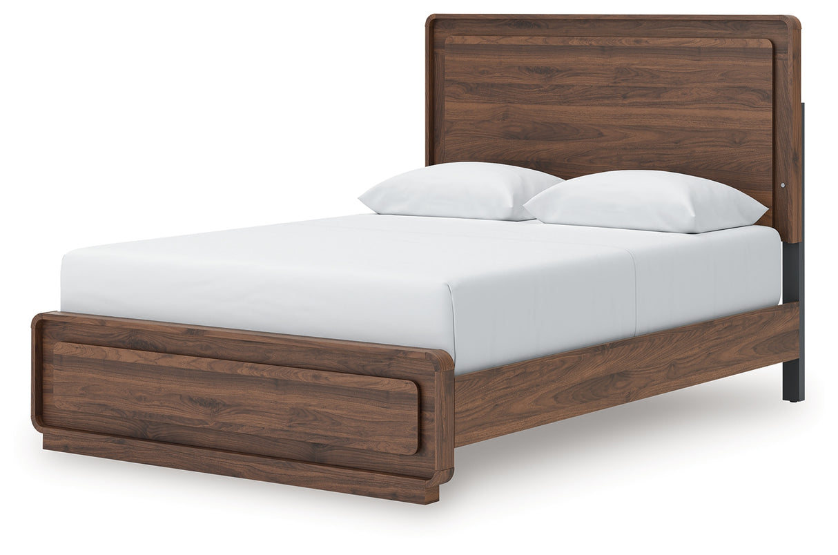 Fortlorn Walnut Brown Queen Panel Bed from Ashley - Luna Furniture