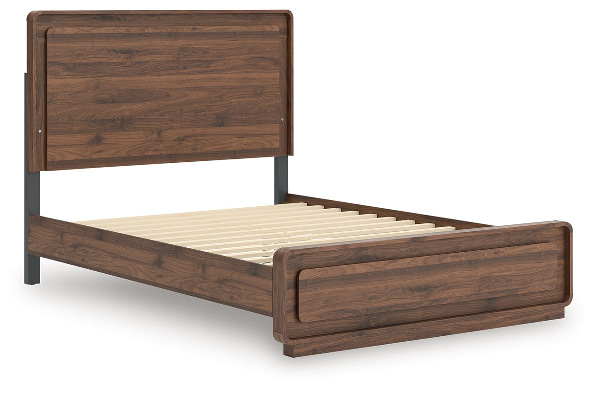 Fortlorn Walnut Brown Queen Panel Bed from Ashley - Luna Furniture