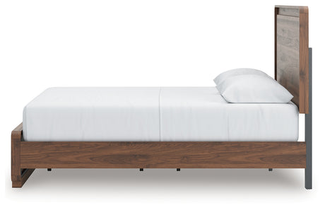 Fortlorn Walnut Brown Queen Panel Bed from Ashley - Luna Furniture