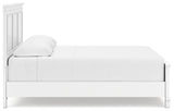 Fortman King Panel Bed with Mirrored Dresser, Chest and 2 Nightstands in White from Ashley - Luna Furniture