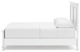 Fortman Queen Panel Bed with Mirrored Dresser and 2 Nightstands in White from Ashley - Luna Furniture