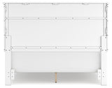 Fortman Queen Panel Bed with Mirrored Dresser and 2 Nightstands in White from Ashley - Luna Furniture