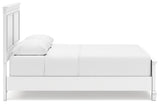 Fortman Queen Panel Bed with Mirrored Dresser and 2 Nightstands in White from Ashley - Luna Furniture