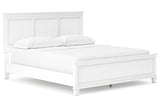 Fortman White California King Panel Bed from Ashley Furniture - Luna Furniture