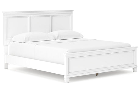 Fortman White California King Panel Bed from Ashley - Luna Furniture