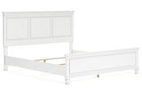 Fortman White California King Panel Bed from Ashley Furniture - Luna Furniture