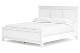 Fortman White California King Panel Bed from Ashley Furniture - Luna Furniture