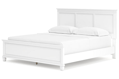 Fortman White California King Panel Bed from Ashley - Luna Furniture