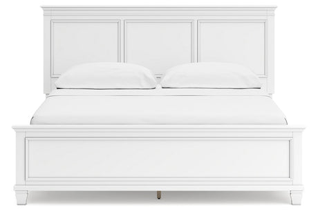 Fortman White California King Panel Bed from Ashley - Luna Furniture