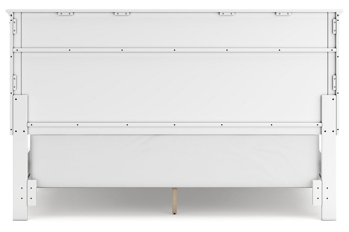 Fortman White California King Panel Bed from Ashley Furniture - Luna Furniture