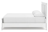Fortman White California King Panel Bed from Ashley Furniture - Luna Furniture