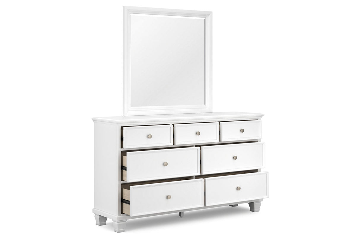 Fortman White Dresser and Mirror from Ashley - Luna Furniture