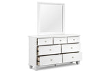 Fortman White Dresser and Mirror from Ashley - Luna Furniture