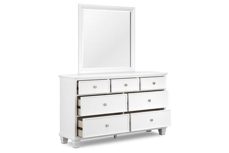 Fortman White Dresser and Mirror from Ashley - Luna Furniture
